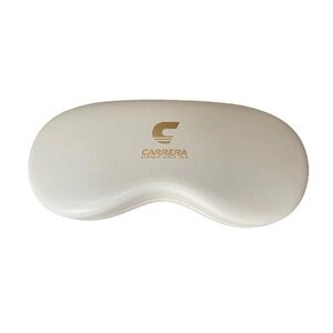 CARRERA Cream Hinged Authentic EYEGLASSES SUNGLASSES Hard CASE ONLY W/ Cloth